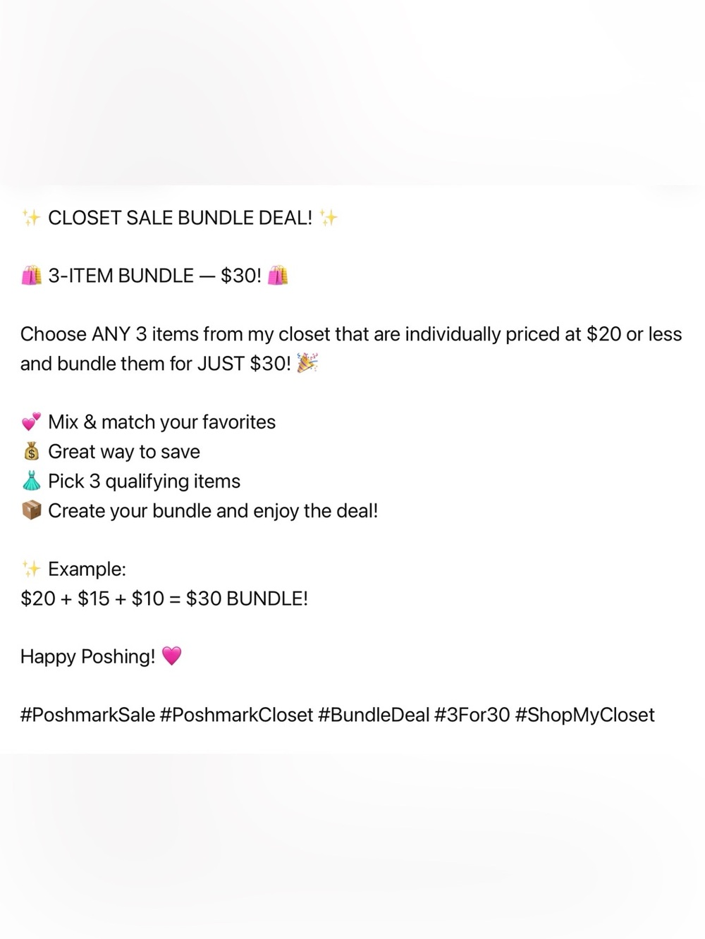 Closet Sale